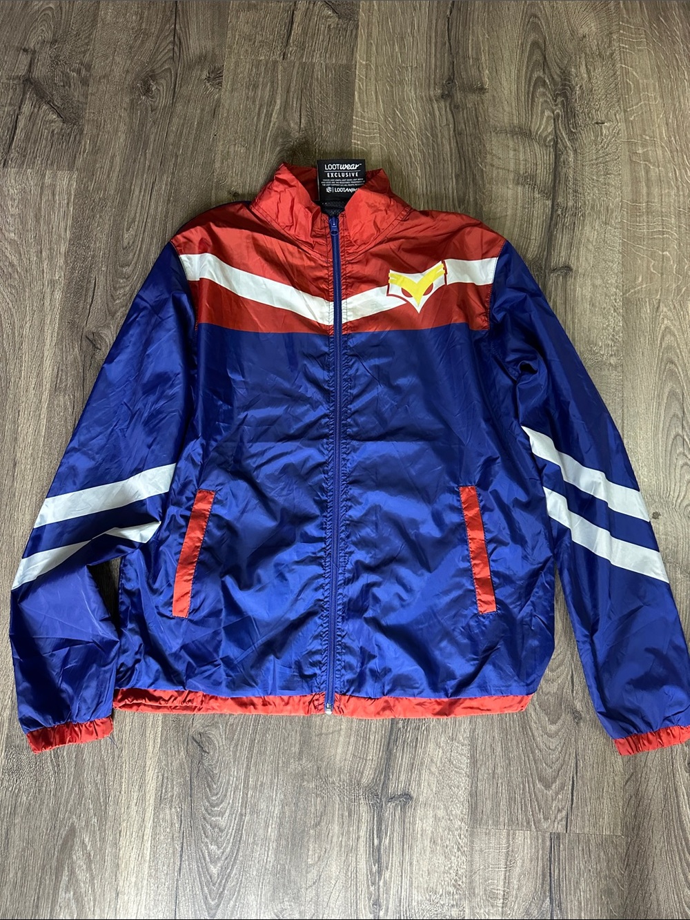 Lootwear Exclusive Men's Blue & Red My Hero Academia Windbreaker Jacket